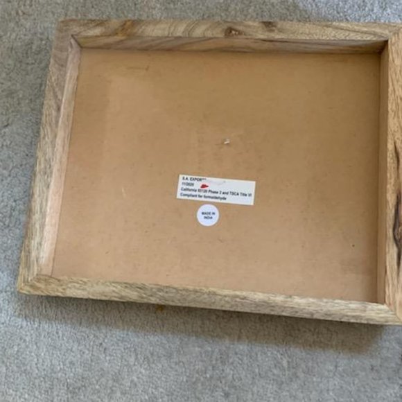 Beaded Patriotic Gnome On Fabric in frame - Picture 7 of 7